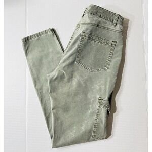 J. Jill Cargo Pants Size 8 Tall Olive Green Utility Military Quiet Luxury‎